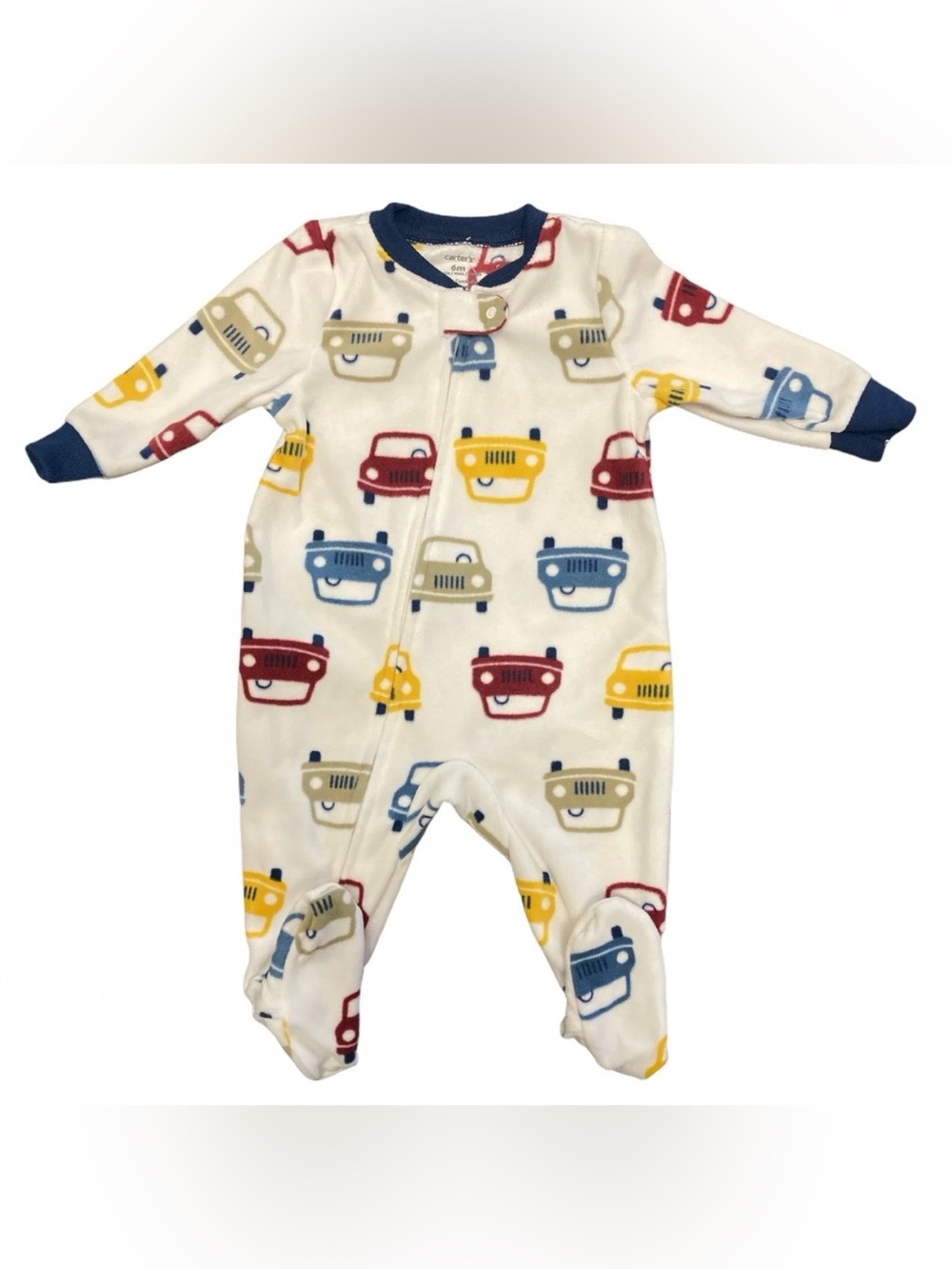 CARTERS Toddler Boy Soft Fleece Zip Up Footie Pajamas